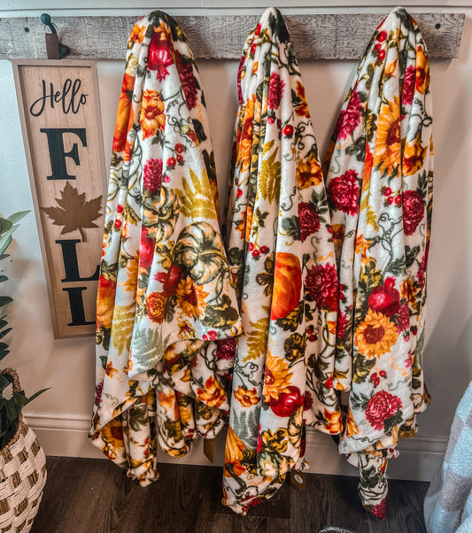 Fall throw blanket