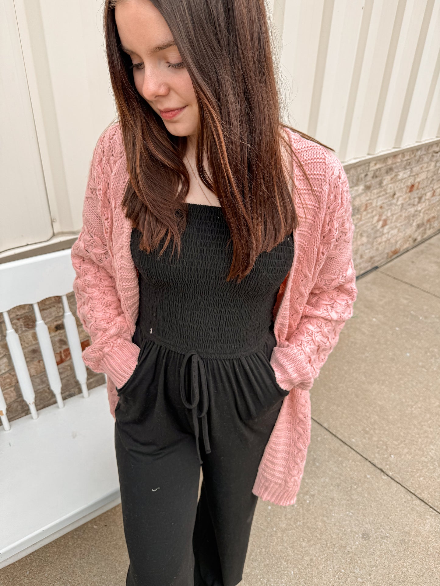 Pastel oversized  Crochet Knitted Cardigan -2 colors