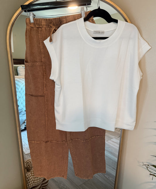 Mocha mineral wash pants🤎
