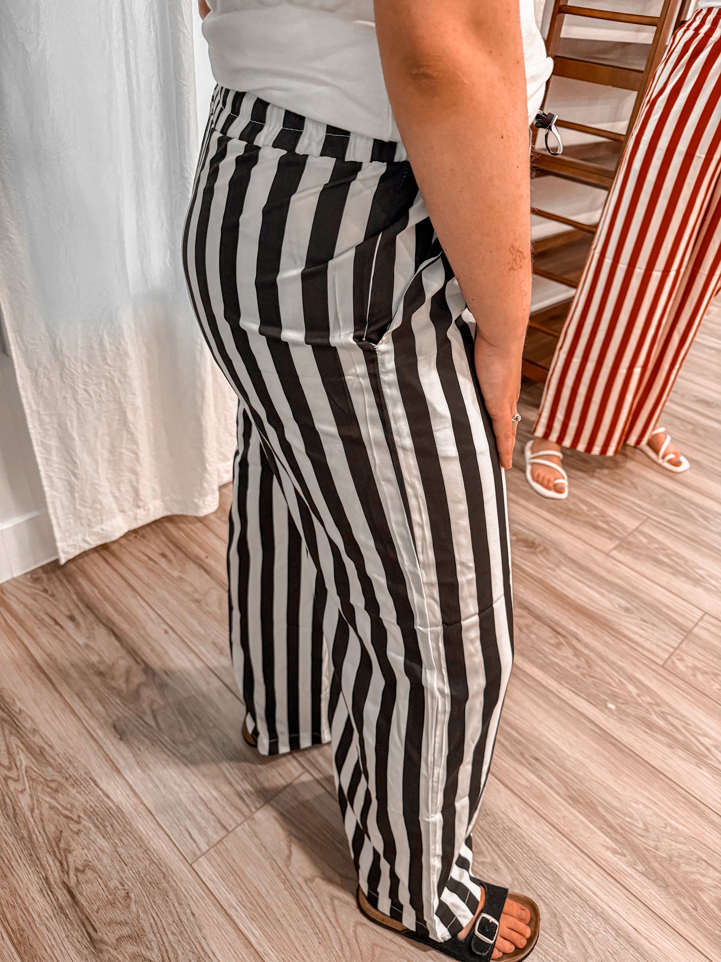 Striped game day lounge pants- 2 colors !
