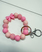 Pink bow keychain
