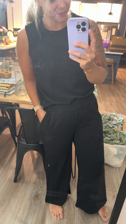 Cotton Slub Tank & Pants 2PC Set - Zenana✨ 3 colors 🤎💚🖤