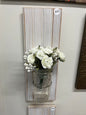 White Wall Mason Jar Floral