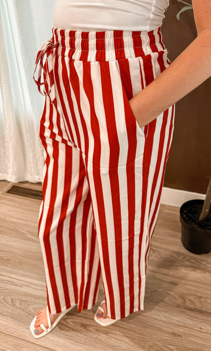 Striped game day lounge pants- 2 colors !