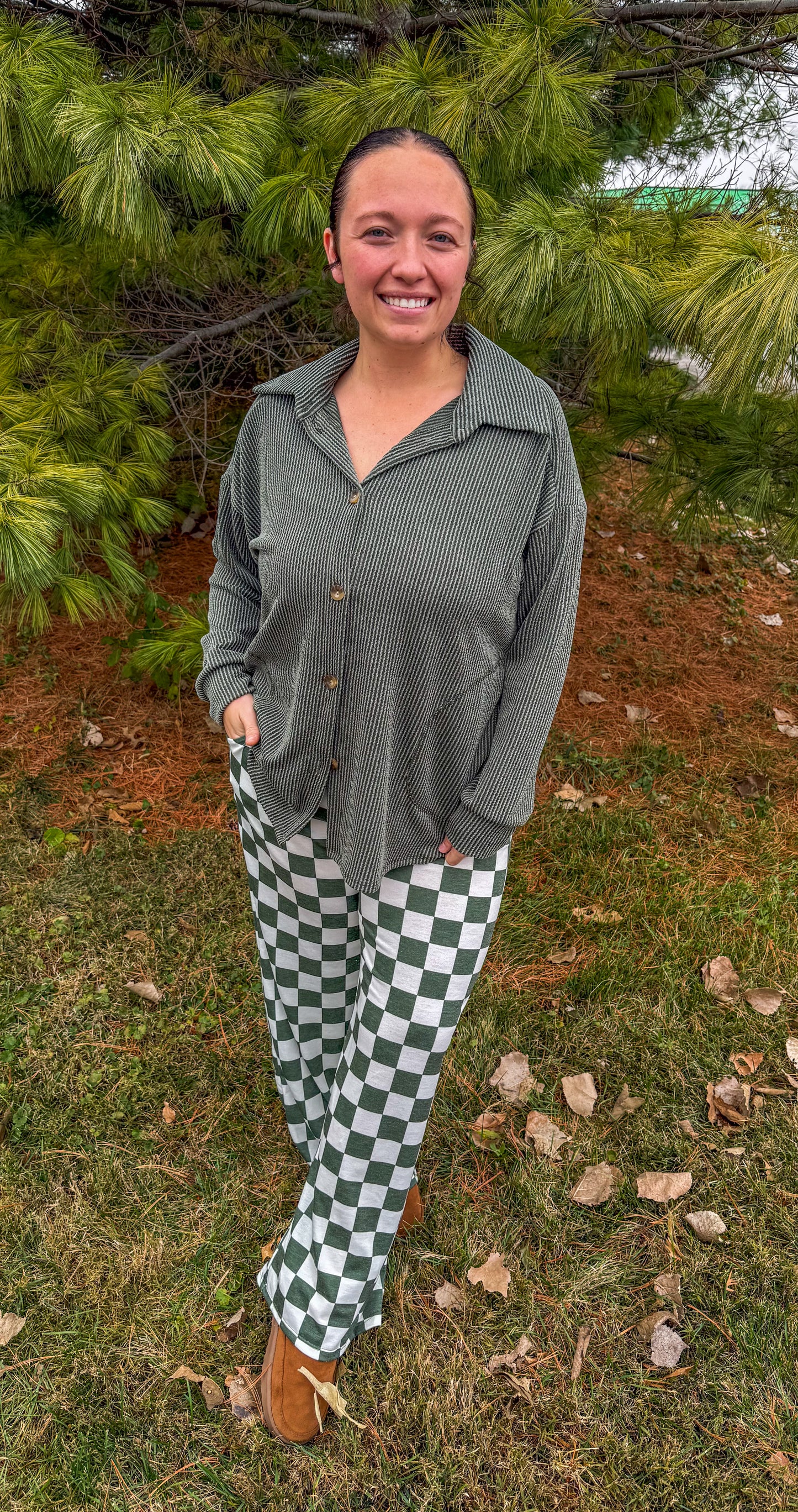 Ribbed Olive Shacket