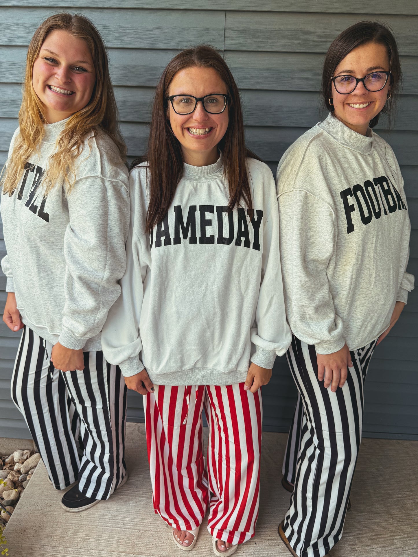 Striped game day lounge pants- 2 colors !