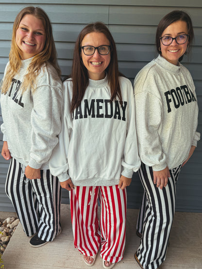Striped game day lounge pants- 2 colors !