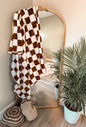 Mocha checkered throw✨