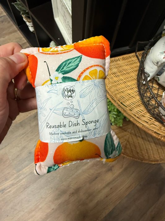 Orange reusable sponge