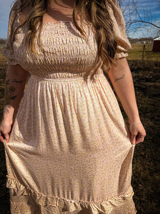 Floral smocked dress