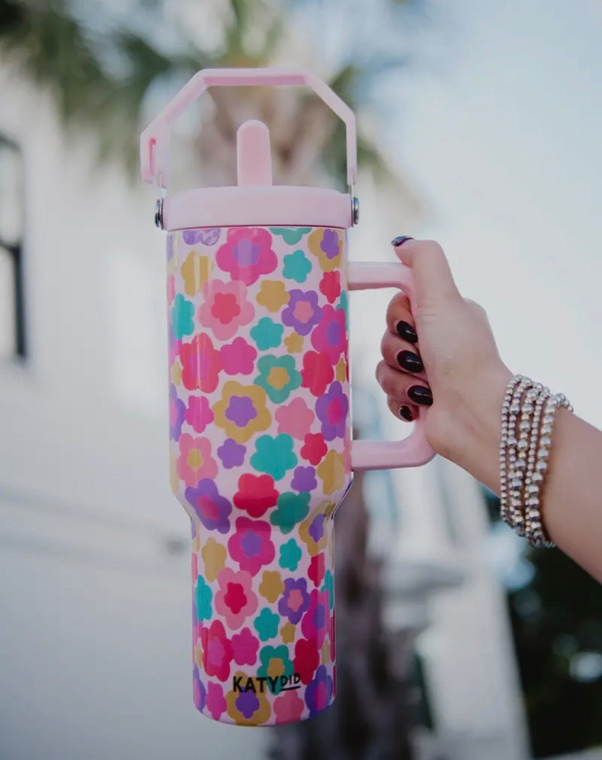 KATYDID Vibrant Floral Tumbler