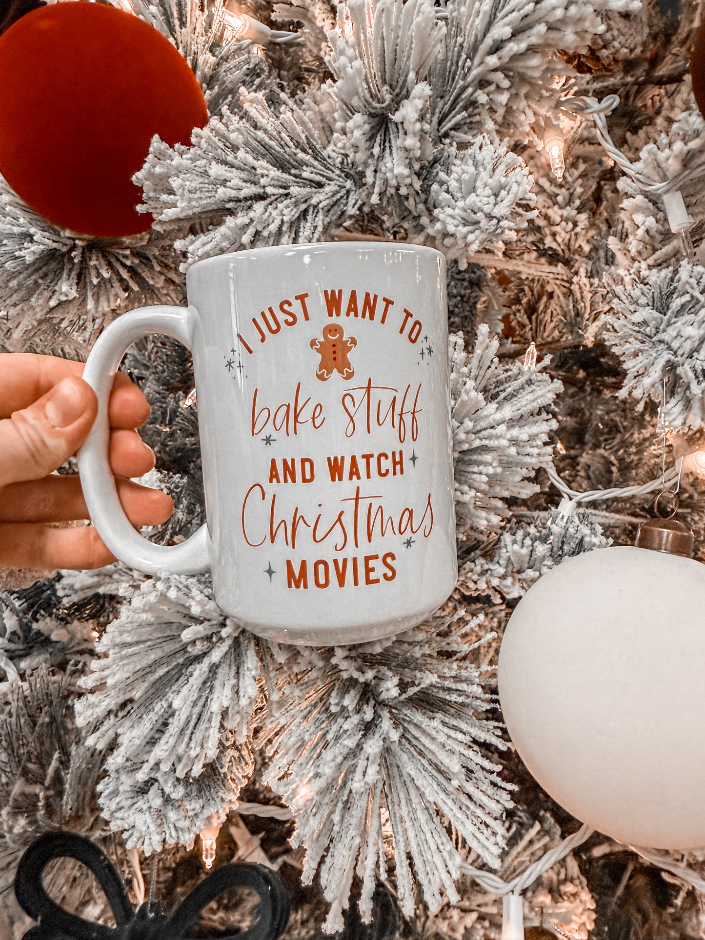 Bake stuff and watch Christmas movies mug