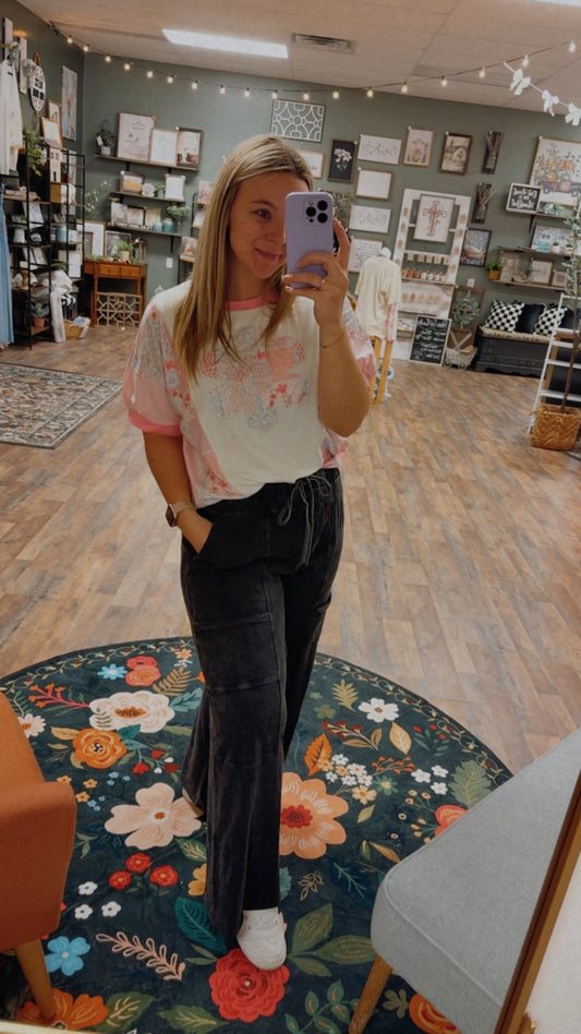 Pink patchwork top