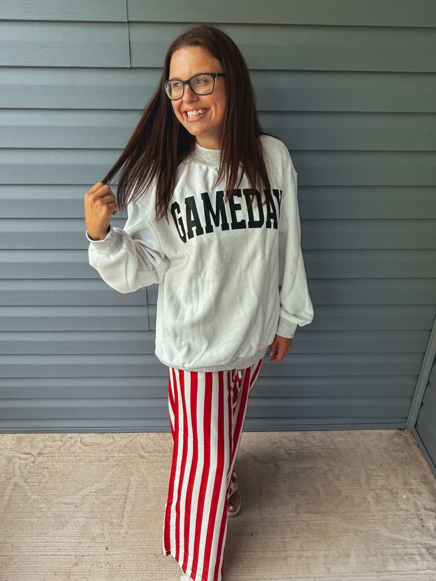 GAME DAY/ Football Reversible Mock Neck Sweatshirt✨📣