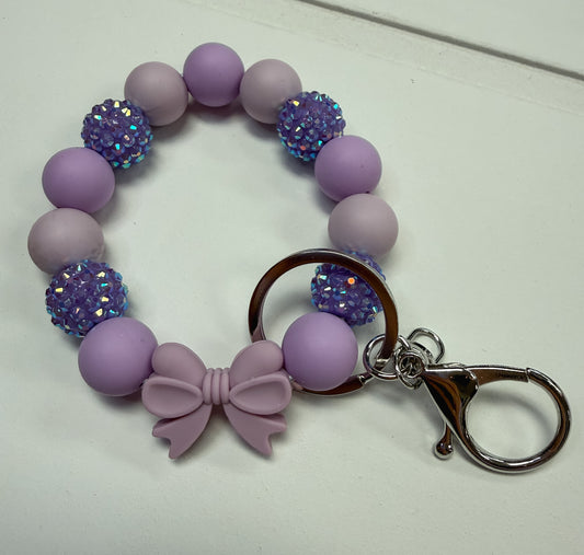Purple Bow Keychain