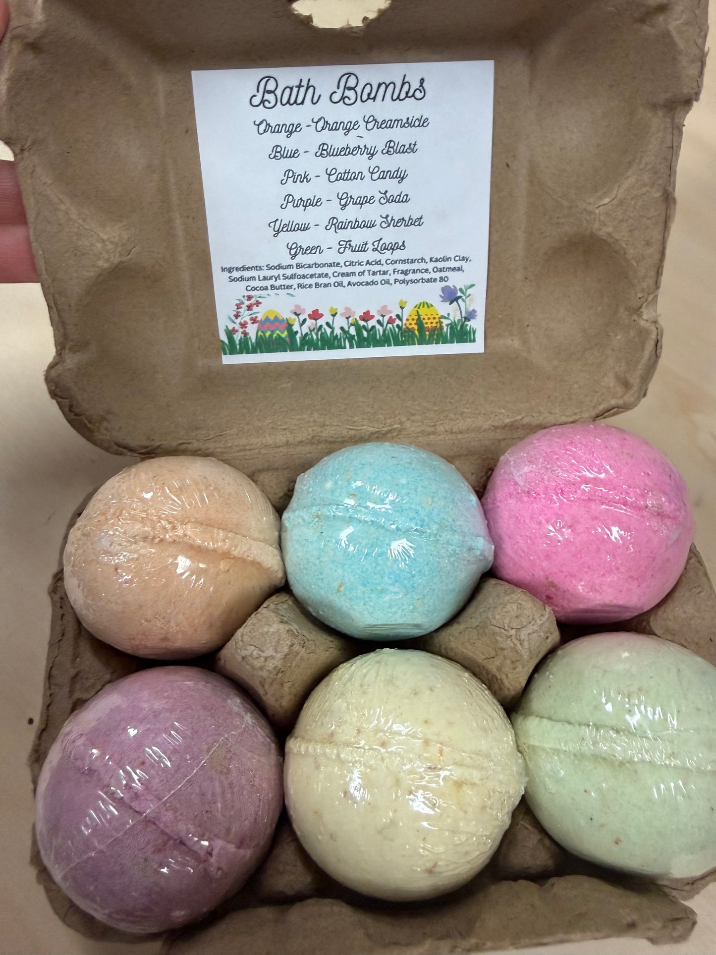 Egg Carton Bath Bombs