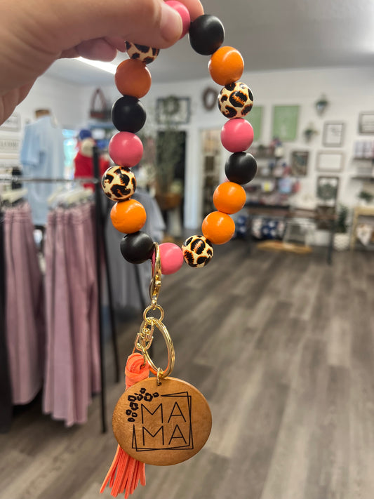 Mama pink and orange keychain