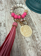 Hot pink mama keychain