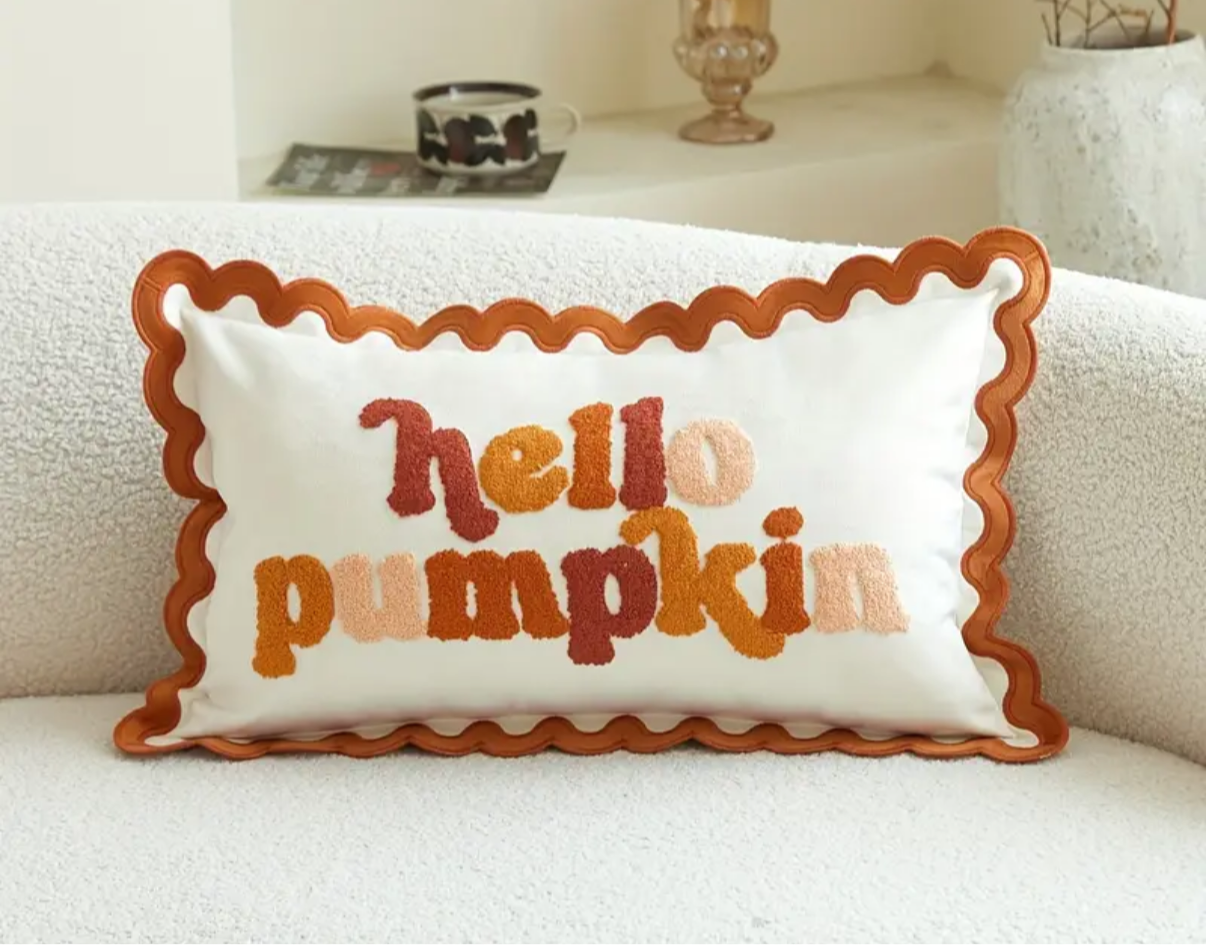 Hello pumpkin throw pillow
