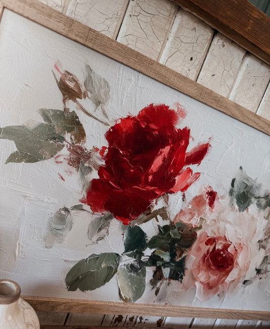 Vintage Wild Rose Frame