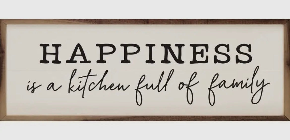Happiness is a kitchen full of family