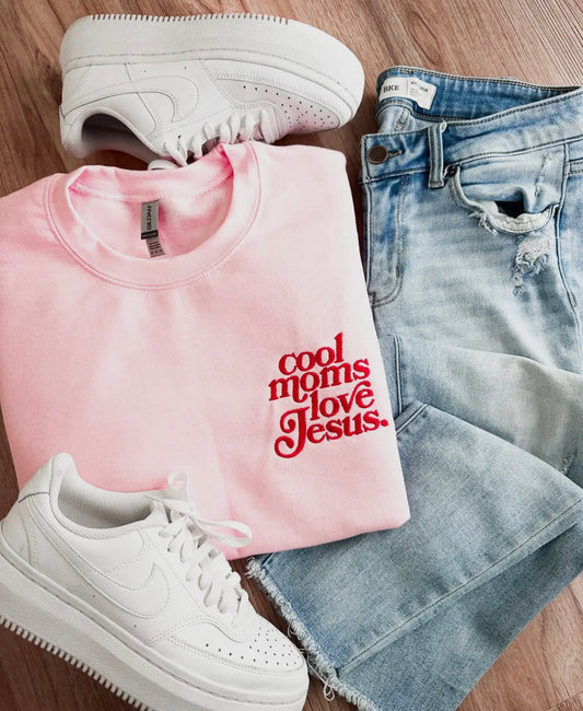 Cool moms love Jesus Crewneck- 2 colors