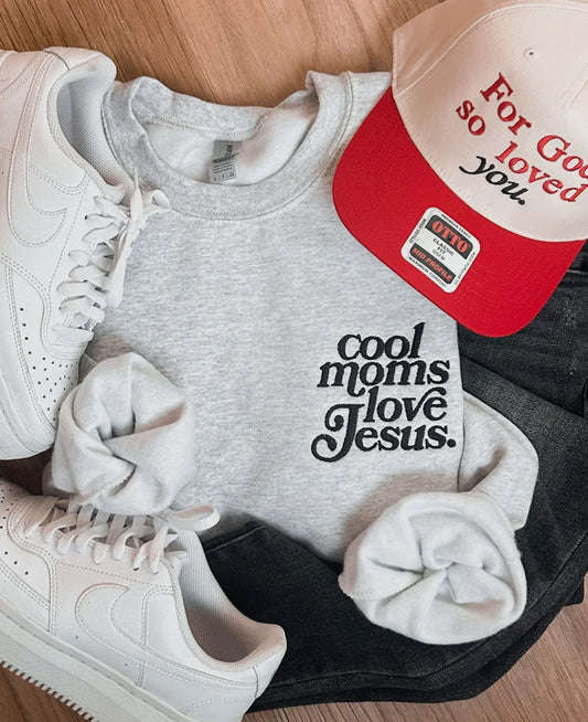 Cool moms love Jesus Crewneck- 2 colors