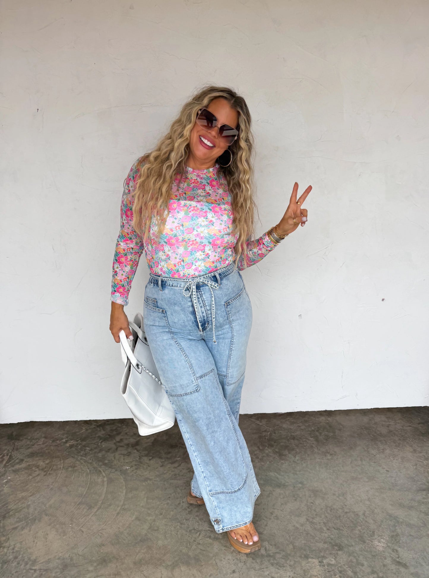 SPRING DRESS IT UP MESH TOPS- pink spring floral