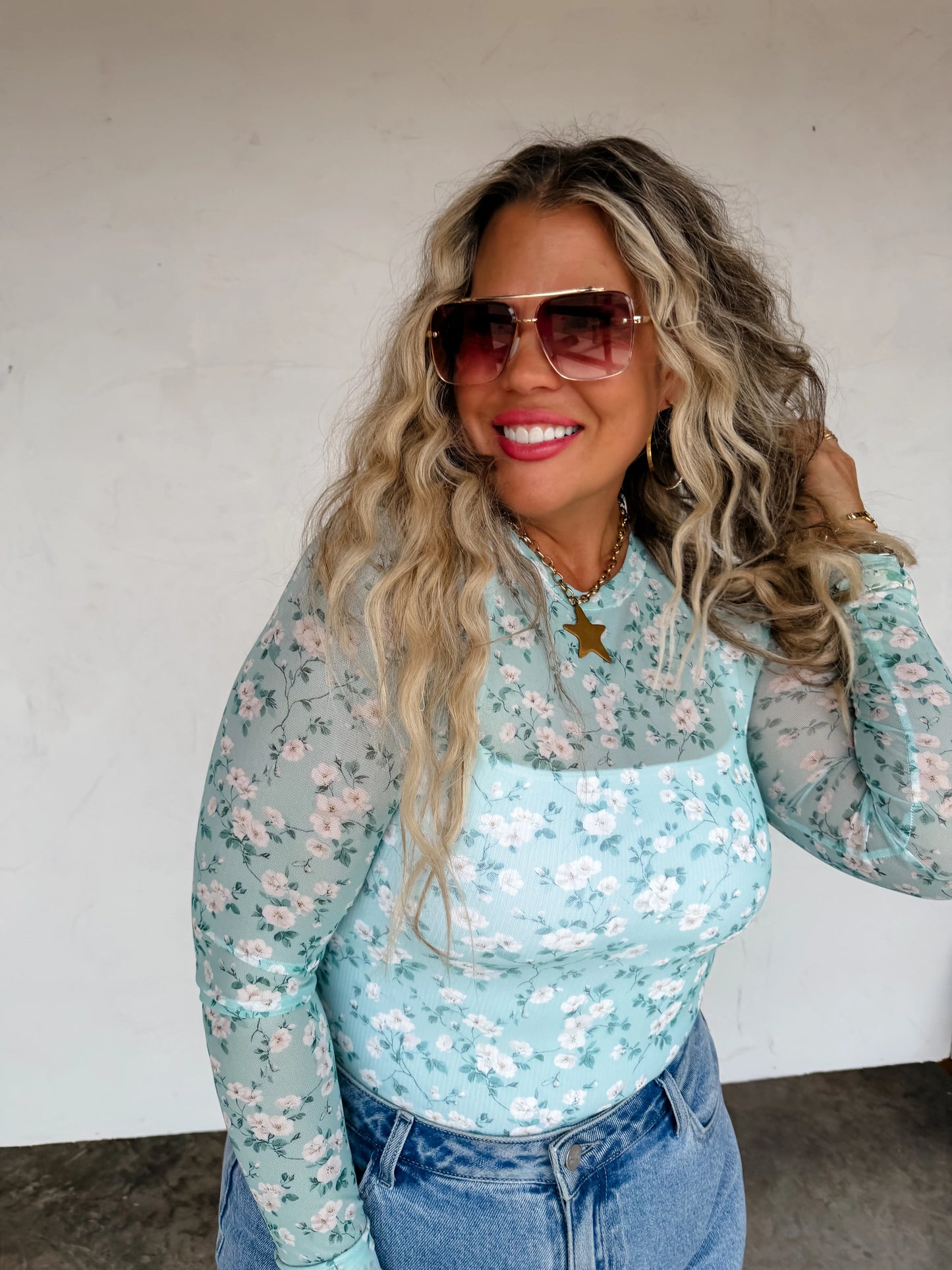 SPRING DRESS IT UP MESH TOPS- Sage