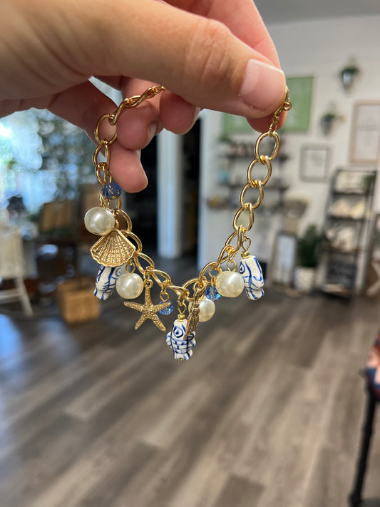 Nautical charm bracelet