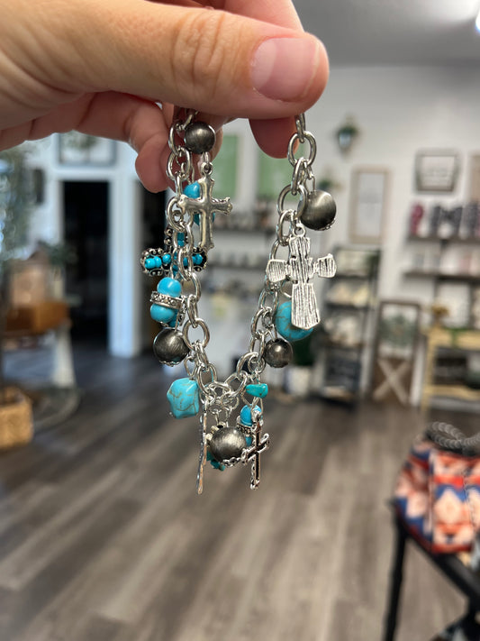 Cross charm bracelet