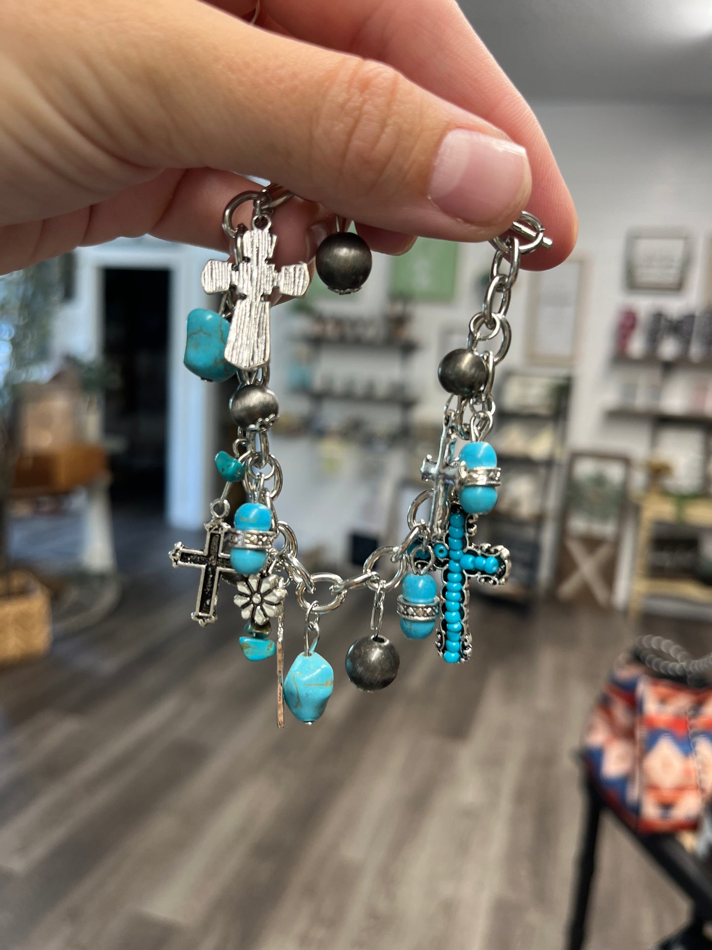 Cross charm bracelet