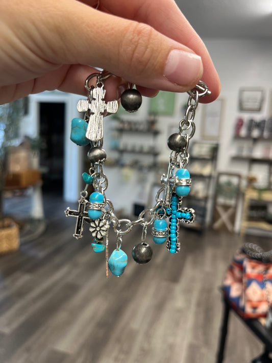 Cross charm bracelet