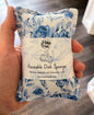 Blue floral reusable sponge