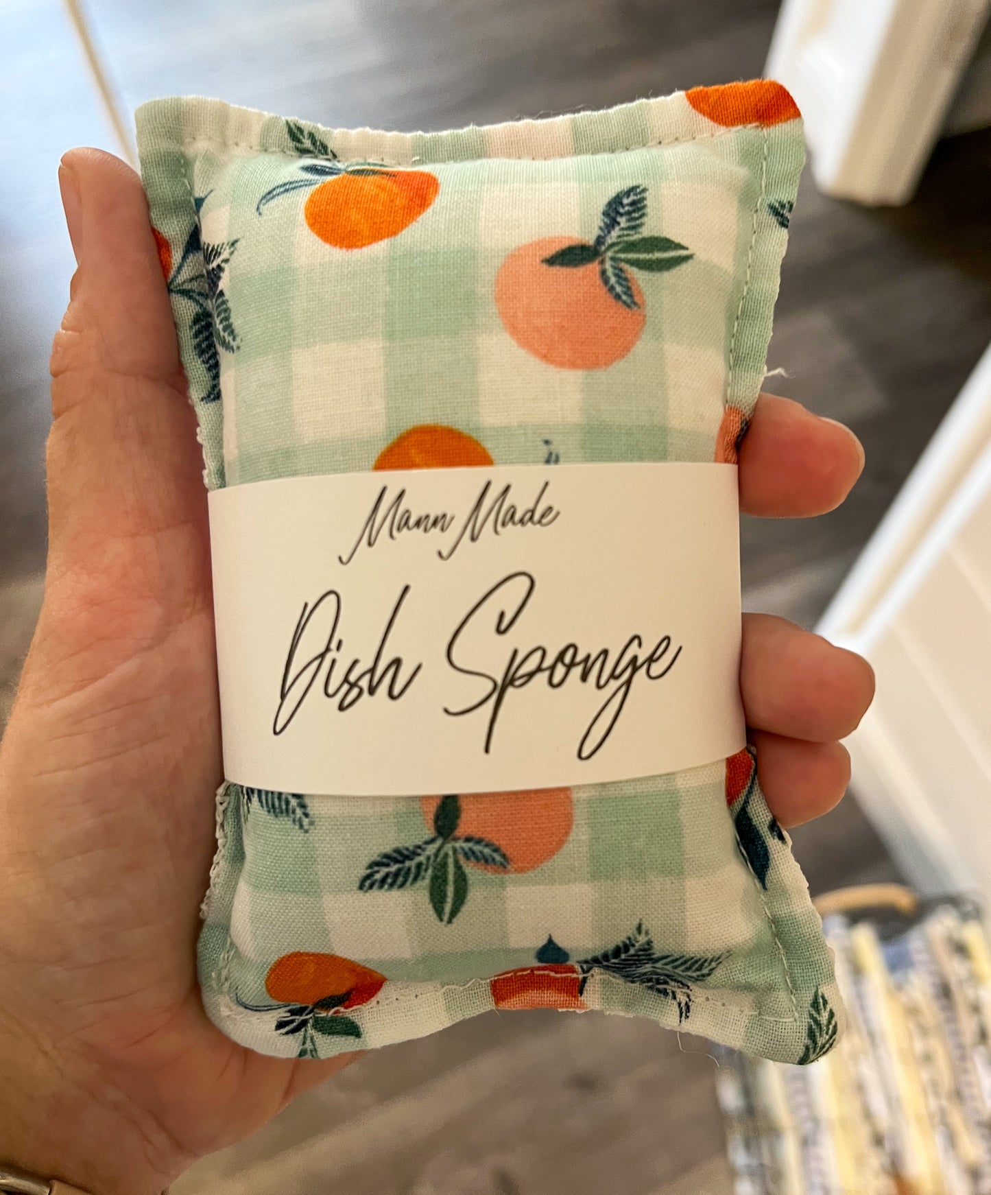Peach reusable sponge