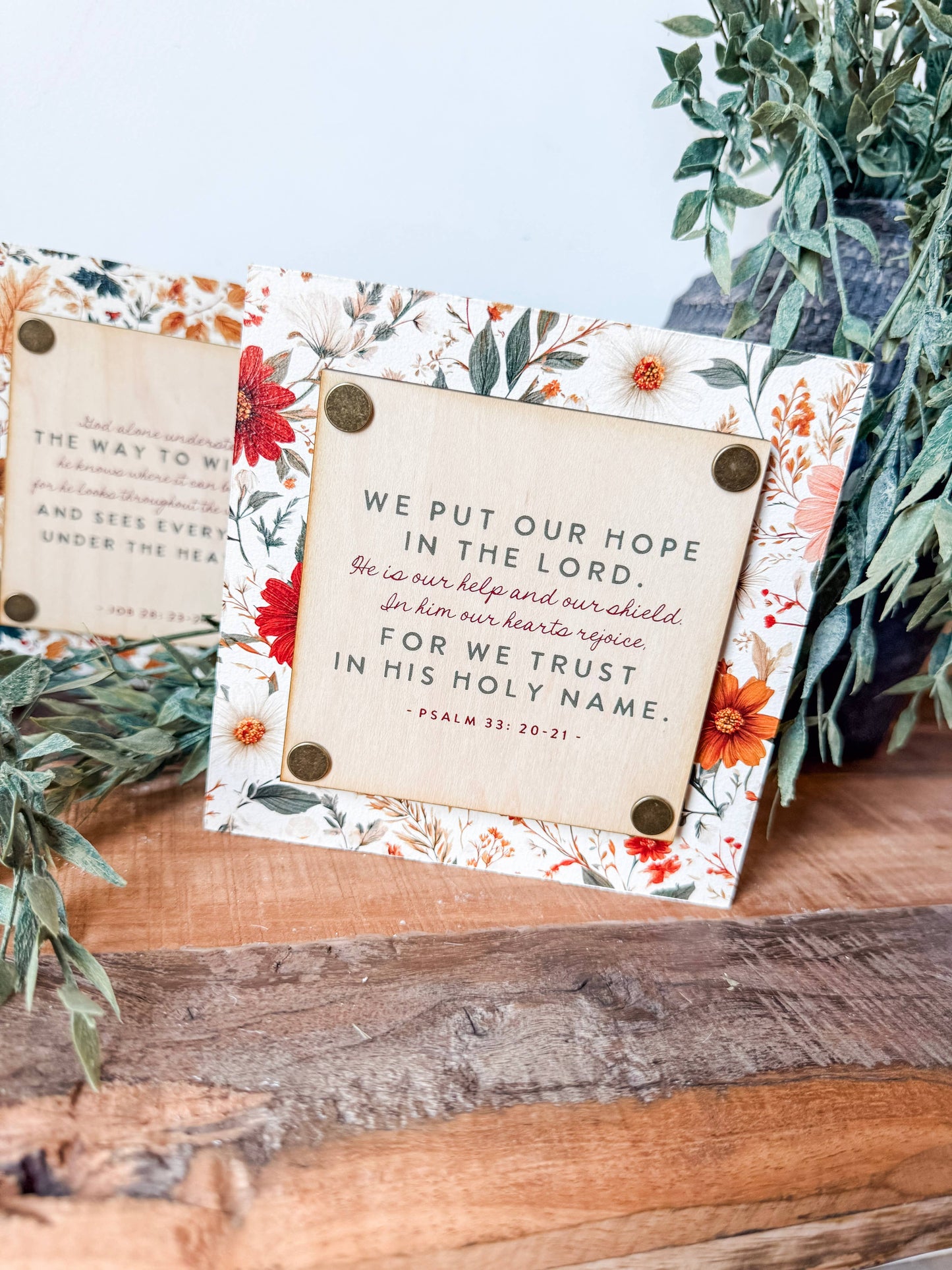 Bible Verse Mini Block Sign
