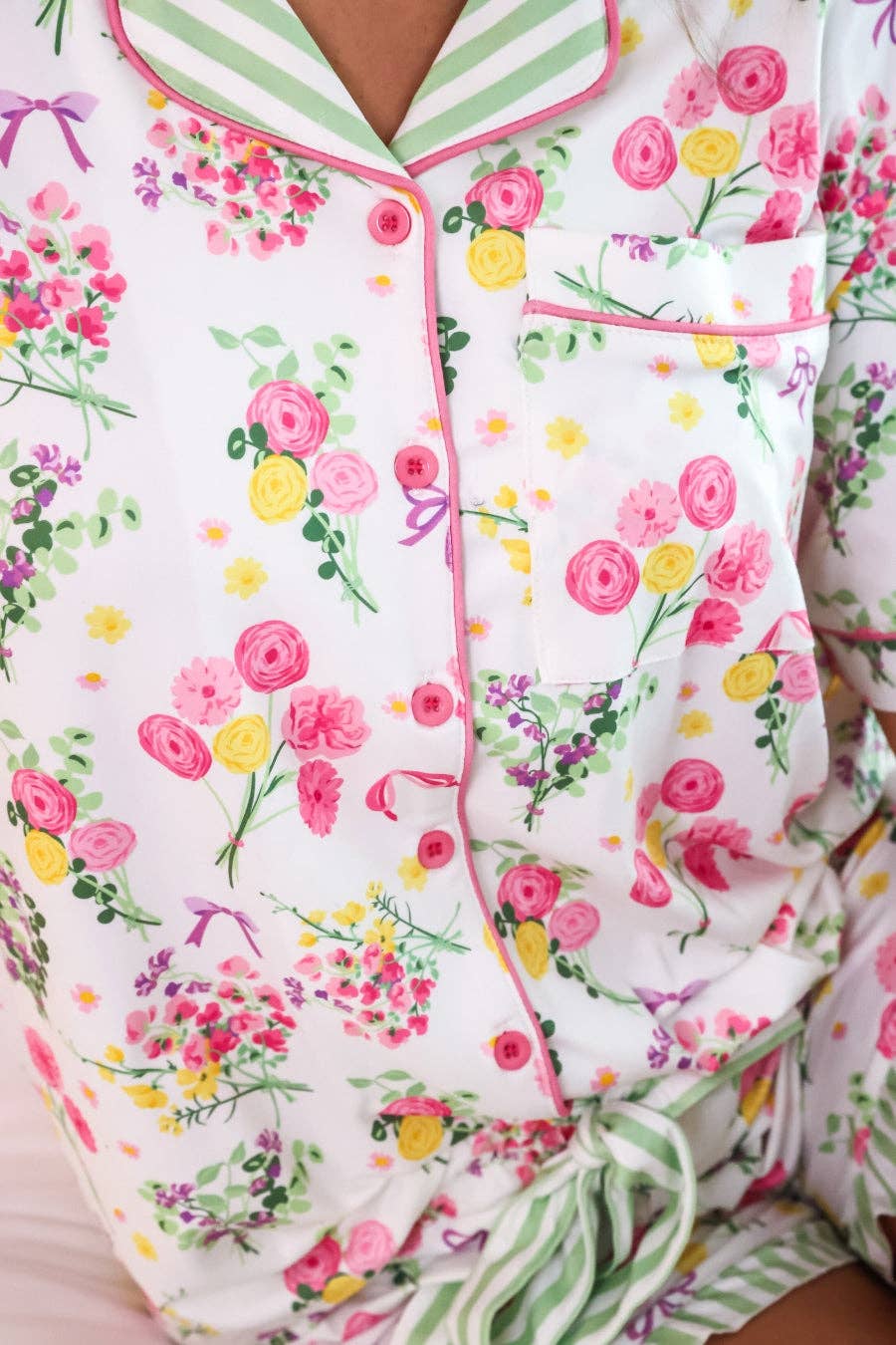 Timeless Petals Ruffle Pajama Set