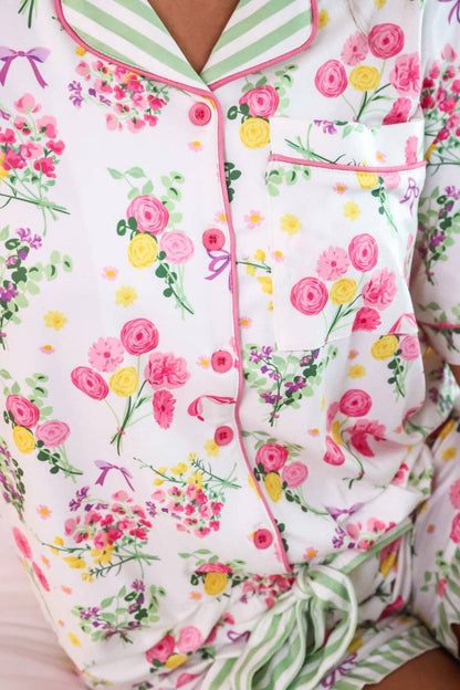 Timeless Petals Ruffle Pajama Set