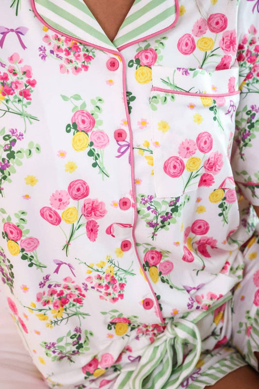 Timeless Petals Ruffle Pajama Set