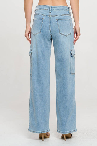 High Waisted Cargo Jeans