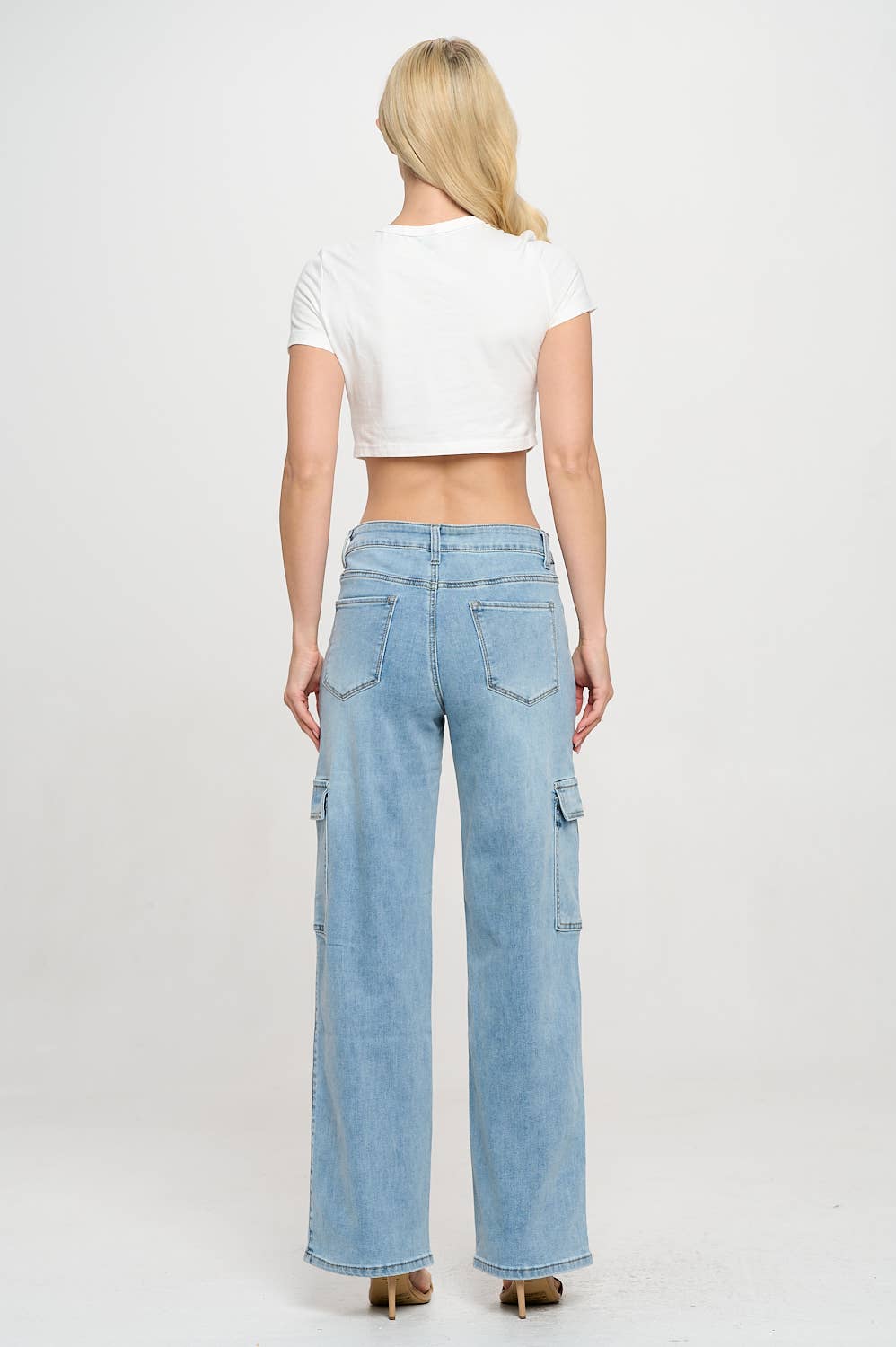 High Waisted Cargo Jeans