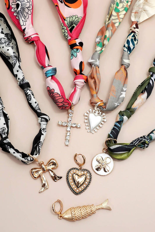 Scarf charm necklace