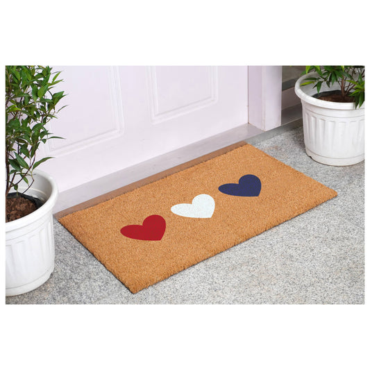 Patriotic Hearts Doormat