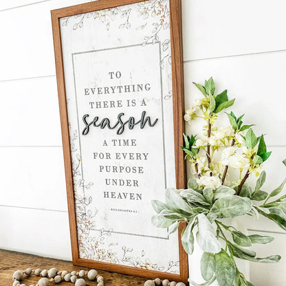 Bible Verse Sign - Ecclesiastes 3:1